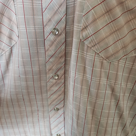 Vintage Wrangler VTG Long Tails Pearl Snap Button Up Shirt L Western unisex - Picture 9 of 9